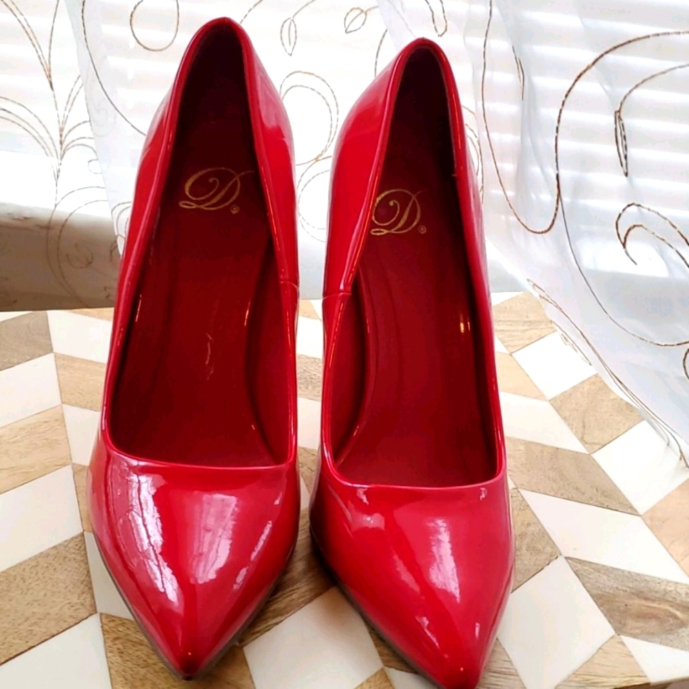 Cherry red stilettos